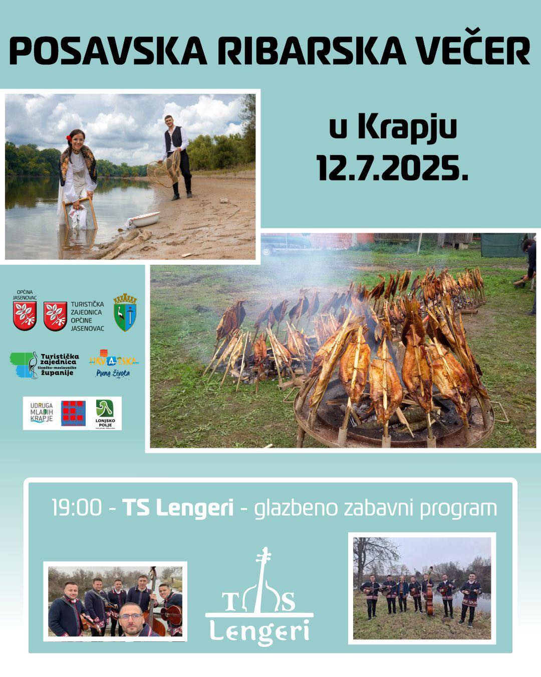 Posavska ribarska večer i riječna regata u Krapju