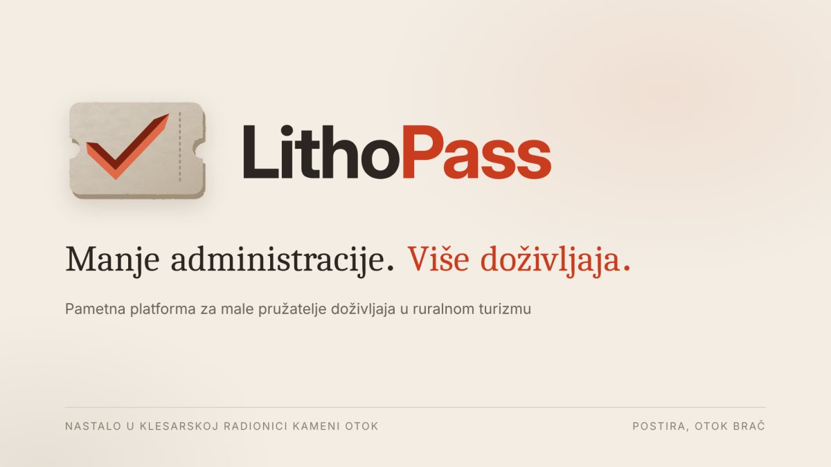 LithoPass: pametna platforma za male pružatelje doživljaja u ruralnom turizmu